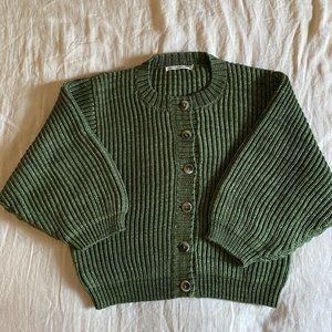 Misha & Puff Fisherman Cardigan in Lichen, XS/S, New